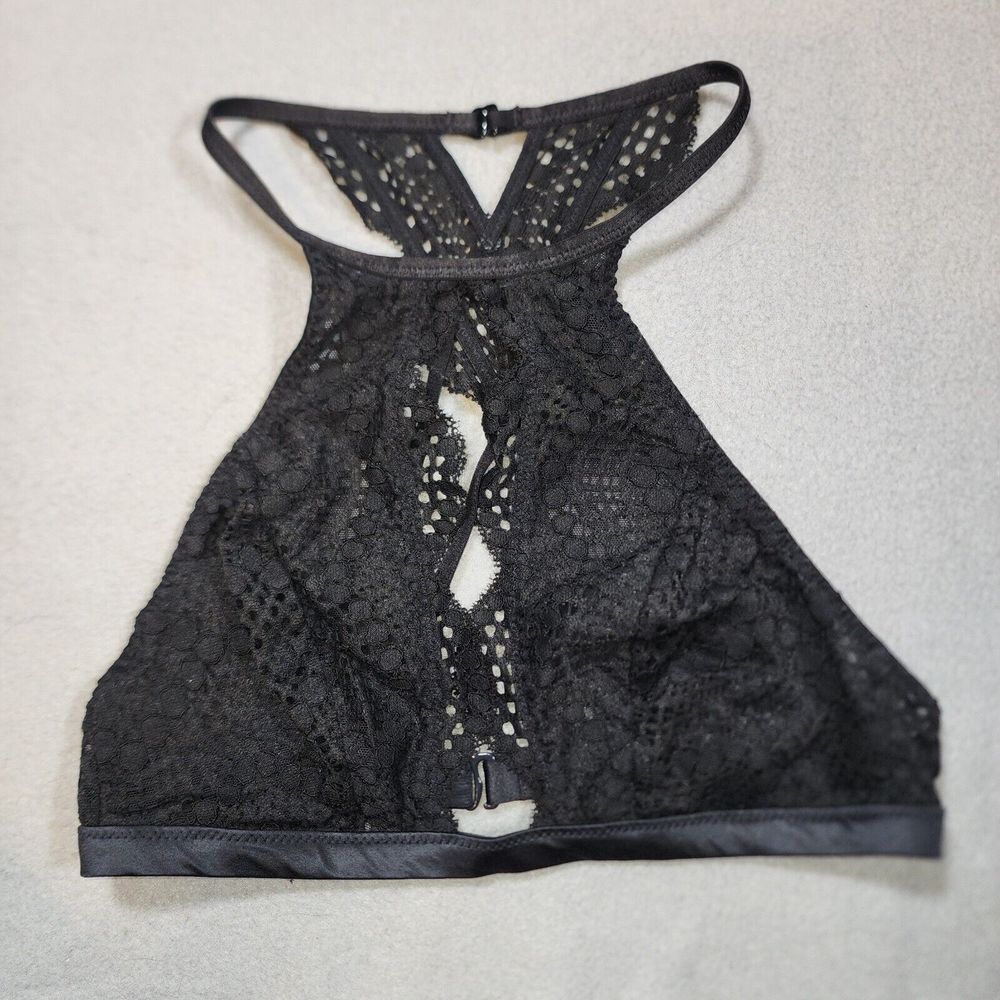 Victoria‎ Secret Bralette XS Black Lace Halter